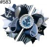 Nautical Navy Blue Anchor Hair Bow Clip