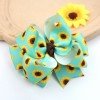 4.7inch Sunflower Hair Bows Girls Toddler Cute Yellow Blue Daisy Flower Hair Clip Kids Boutique Hair Accessories
