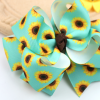 4.7inch Sunflower Hair Bows Girls Toddler Cute Yellow Blue Daisy Flower Hair Clip Kids Boutique Hair Accessories