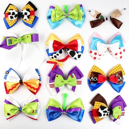 Toy Story Ribbon Hair Bows, Woody and Buzz  inspired hair bows