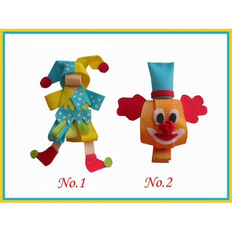 clown Sculpture hair bows style boutique clown Sculpture hair bows style boutique
