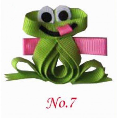 frog Sculpture hair bows style boutique
