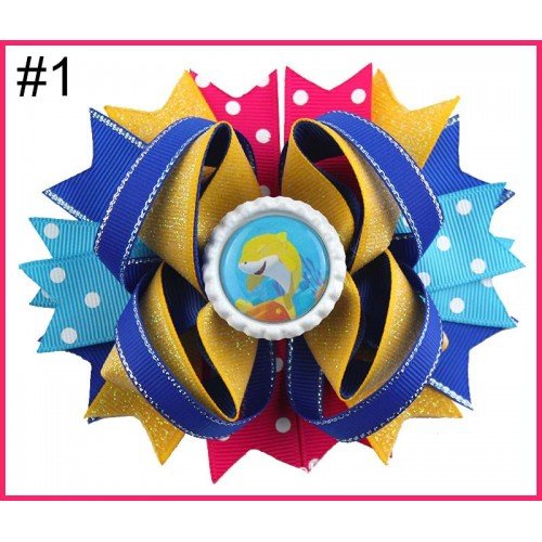 baby shark character inspired hair bows baby shark character inspired hair bows