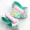 4'' Lollipop Hair Bow Clip for Girls Kids Glitter Hair Bow Clips with Candy Girl Hair Accessories for Summer Lollipop Hairpin