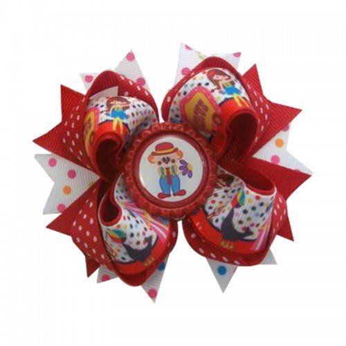 clown hair bow Ribbon Boutique Hair Bow 