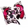 Cowgirl Hair Bows Brown and pink Ribbon Western Hair Bow Cowgirl Hair Bows Brown and pink Ribbon Western Hair Bow