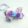  Spring Mermaid Flower Glitter Hair Bow Clip