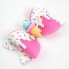 Summer Candy Glitter Hair Clips with Ice Cream Leather Hair Bows
