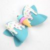 Summer Jelly Glitter Hair Bow Clip Solid Color Pvc Baby Hair Bow Clips 