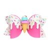 Summer Jelly Glitter Hair Bow Clip Solid Color Pvc Baby Hair Bow Clips 