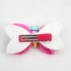 Summer Jelly Glitter Hair Bow Clip Solid Color Pvc Baby Hair Bow Clips 