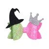 wicked princess pink and green character hair bows