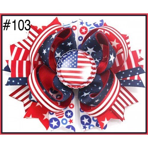 4th of july hair bows 