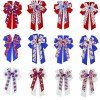 5'' USA Flag Cheer Bows for kids Children Hair Bow Girls Striped Hair Accessories with Stars 4th of July Grosgrain Ribbon