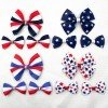 4th of July American Flag Cute Hair Bows Set Kids Teen Patriotic Celebration Hair Bows Clip Girls Hair Accessories