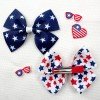 4th of July American Flag Cute Hair Bows Set Kids Teen Patriotic Celebration Hair Bows Clip Girls Hair Accessories