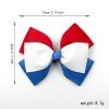 3.9inch Independence Day Patriotic Hair Bows with Rhinestone 4th of July Blue White and Red Hair Clip Girls Hair Accessories