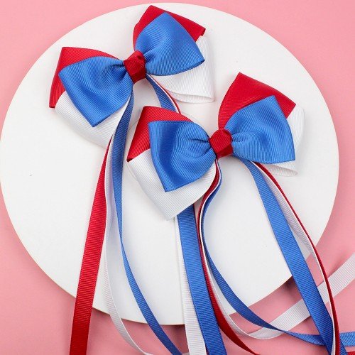 4.5inch Independence Day Patriotic Hair Bows  