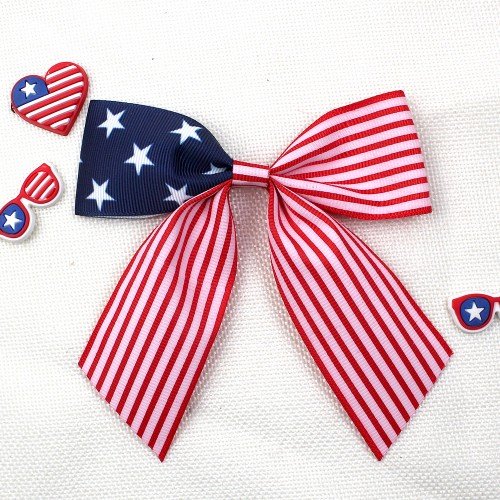 4th of July American Flag Cute Hair Bows Set Kids Teen Patriotic Celebration Hair Bows Clip Girls Hair Accessories