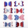 3.5inch 4th of July Patriotic Hair Bows Clip Independence Day Festival Glitter Leather Hair Clip Kids Girls Hair Accessories