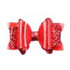 3.5inch 4th of July Patriotic Hair Bows Clip Independence Day Festival Glitter Leather Hair Clip Kids Girls Hair Accessories