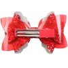 3.5inch 4th of July Patriotic Hair Bows Clip Independence Day Festival Glitter Leather Hair Clip Kids Girls Hair Accessories
