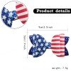 3.5inch 4th of July Patriotic Hair Bows Clip Independence Day Festival Glitter Leather Hair Clip Kids Girls Hair Accessories