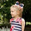 4th of July Patriotic Ribbon Glitter Hair Bow Clips Independence Day Hair Clip for Girls Kids Hair Accessories