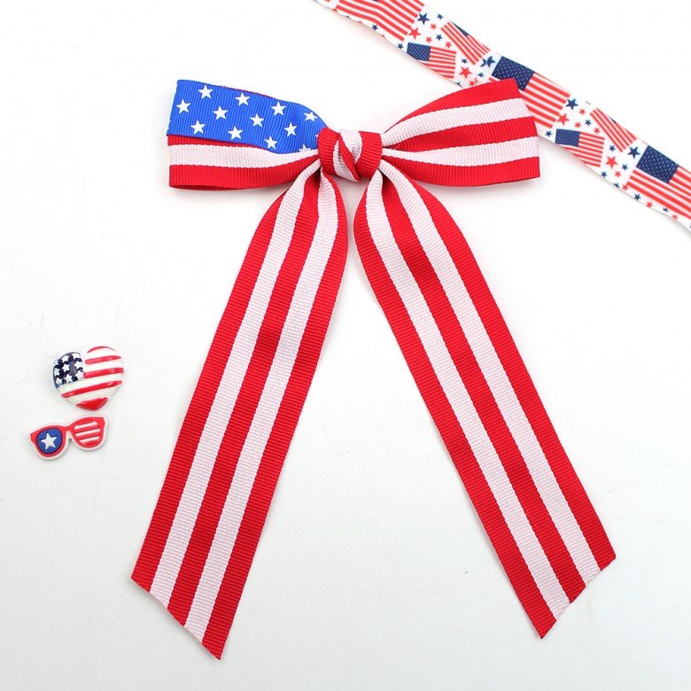 4th of July Patriotic Hair Bow Clips Independence Day Long Tail Sailor Bows for Baby Fourth of July Hair Bow Accessories 4th of July Patriotic Hair Bow Clips Independence Day Long Tail Sailor Bows for Baby Fourth of July Hair Bow Accessories