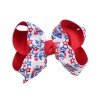 4th of July Patriotic Hair Bow Clips Independence Day Long Tail Sailor Bows for Baby Fourth of July Hair Bow Accessories