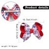 4th of July Patriotic Hair Bow Clips Independence Day Long Tail Sailor Bows for Baby Fourth of July Hair Bow Accessories