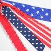 Best Quality 4th of July Patriotic Long Streamer Ponytail Holder for Girls Independence Day Hair Clips Kids Hair Accessories