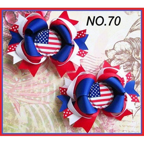 4th of july hair bows 