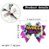 Mardi Gras Themed Glitter Bow Hair Accessories