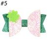 3'' glitter St Patrick's Day glitter Hair Bows Clips Irish  Alligator Clip Shamrock Hair Accessories for Women Teens kids