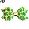 3'' glitter St Patrick's Day glitter Hair Bows Clips Irish  Alligator Clip Shamrock Hair Accessories for Women Teens kids