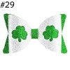 3'' glitter St Patrick's Day glitter Hair Bows Clips Irish  Alligator Clip Shamrock Hair Accessories for Women Teens kids