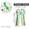Best Quality St Patrick's Day Shamrock Horse Show Lucky Clover Hair Clips for Girls Kids Long Streamer Hair Accessories