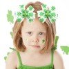 2pcs/set St Patrick's Day Pinwheel Lucky Four-leaf Clover Hair Bow Clip Girls Grosgrain Hair Bows Kids Festival Hair Accessories