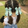 St.Patrick's Day Shamrock Lucky Clover Cheer Bow
