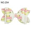 4.5inch school glitter hair bow clips