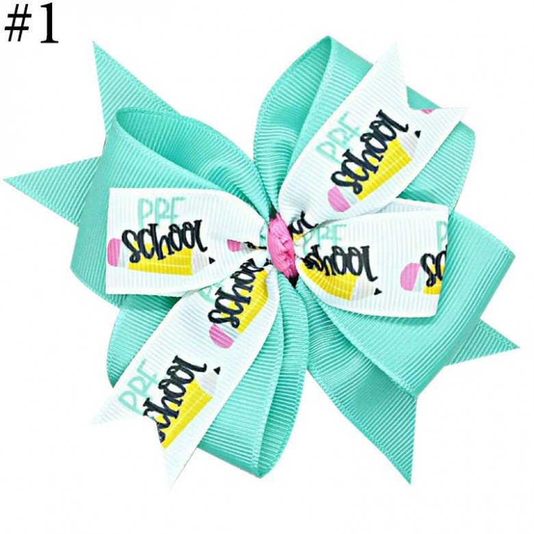 3.5inch back to school hair bows with hair clips1-37 3.5inch back to school hair bows with hair clips1-37