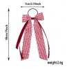 Back to School Gingham Long Streamers Hair Bows Solid Color Plaid Ribbon Hair Tie Girls Kids Hair Accessories