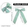 Girls Gingham Hair Bow Clip Back to School Long Streamer Hair Clip Plaid Tassel Bows Kids Checked Hair Bow Accessories