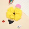 Back to School Pinwheel Pencil Bow for Girls Solid Color Grosgrain Ribbon School Bows Toddler Kids Hair Accessories