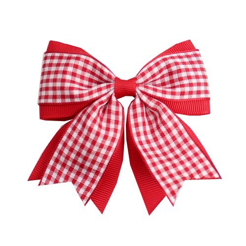 Back to School Uniform Gingham Hair Bow Clip Back to School Uniform Gingham Hair Bow Clip
