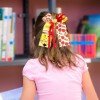 girls back to school pencil cheer hair bow clips