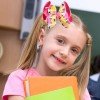 4inch back to school stacked hair bows,pencil hair bows