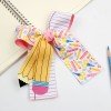 Back to School Stacked Hair Bow with Long Tails for Girls, Cute Pencil & School Supplies Printed Ribbon Bow Clips Back to School Stacked Hair Bow with Long Tails for Girls, Cute Pencil & School Supplies Printed Ribbon Bow Clips