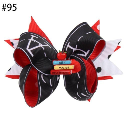 Back to School  Pencil Hair Bow for Girls School  Hair Clips Kids School Uniform Hair Accessories 51-100